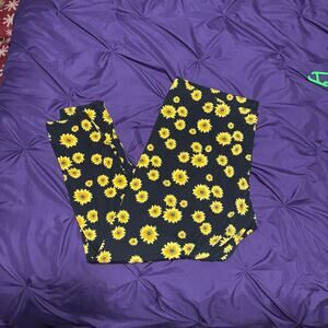 2X plus size sunflower leggings
